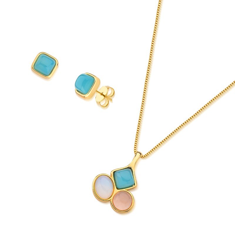 Set Trio Piedras Naturales