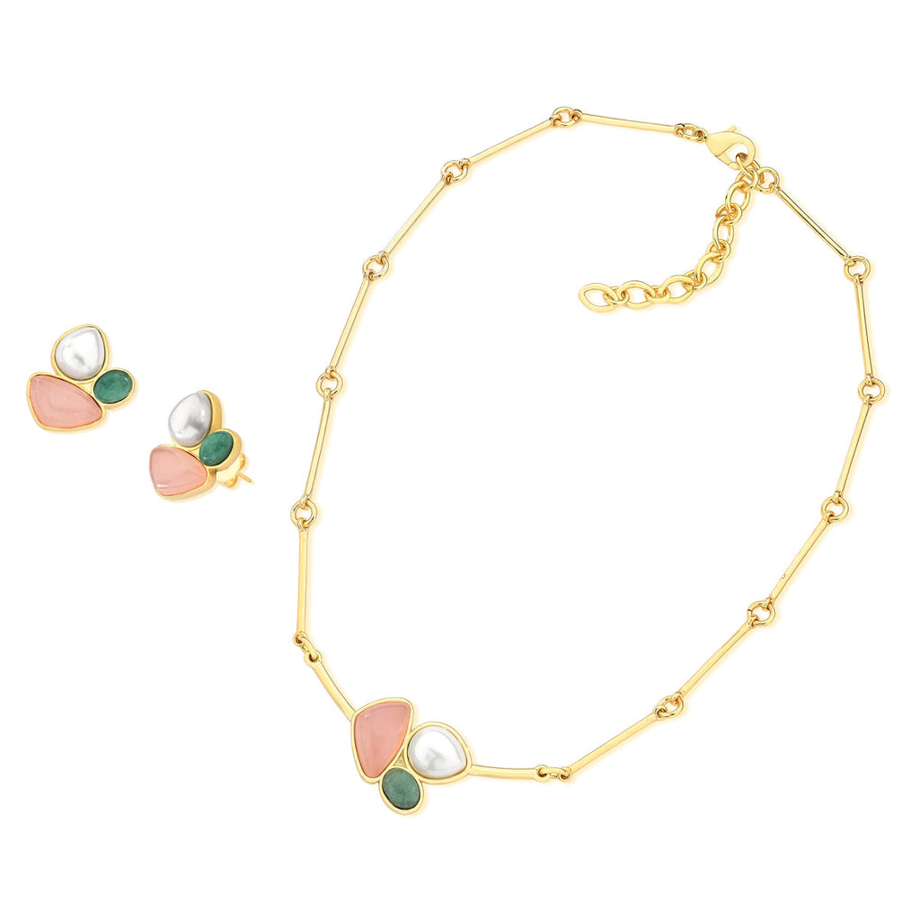 Set Trio Perla Piedra Natural