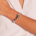 Brazalete Ondulado Rodio