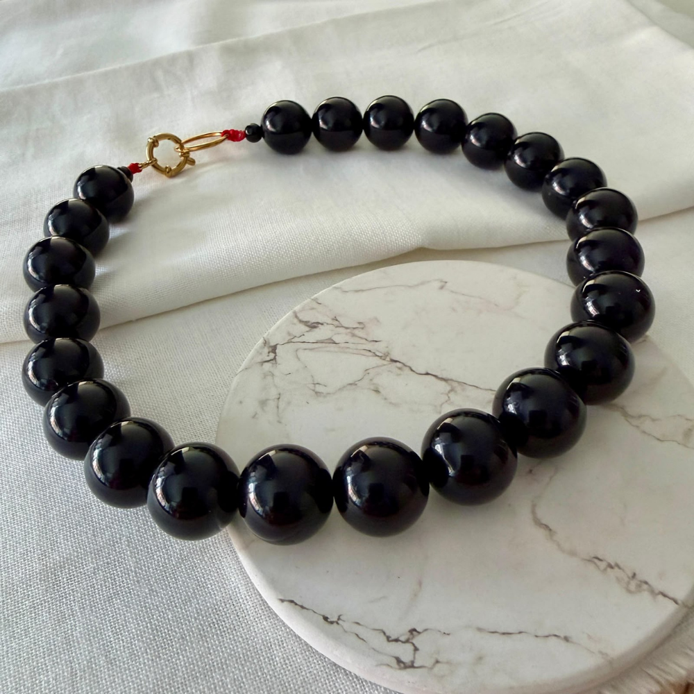 Collar Esferas Piedras Naturales