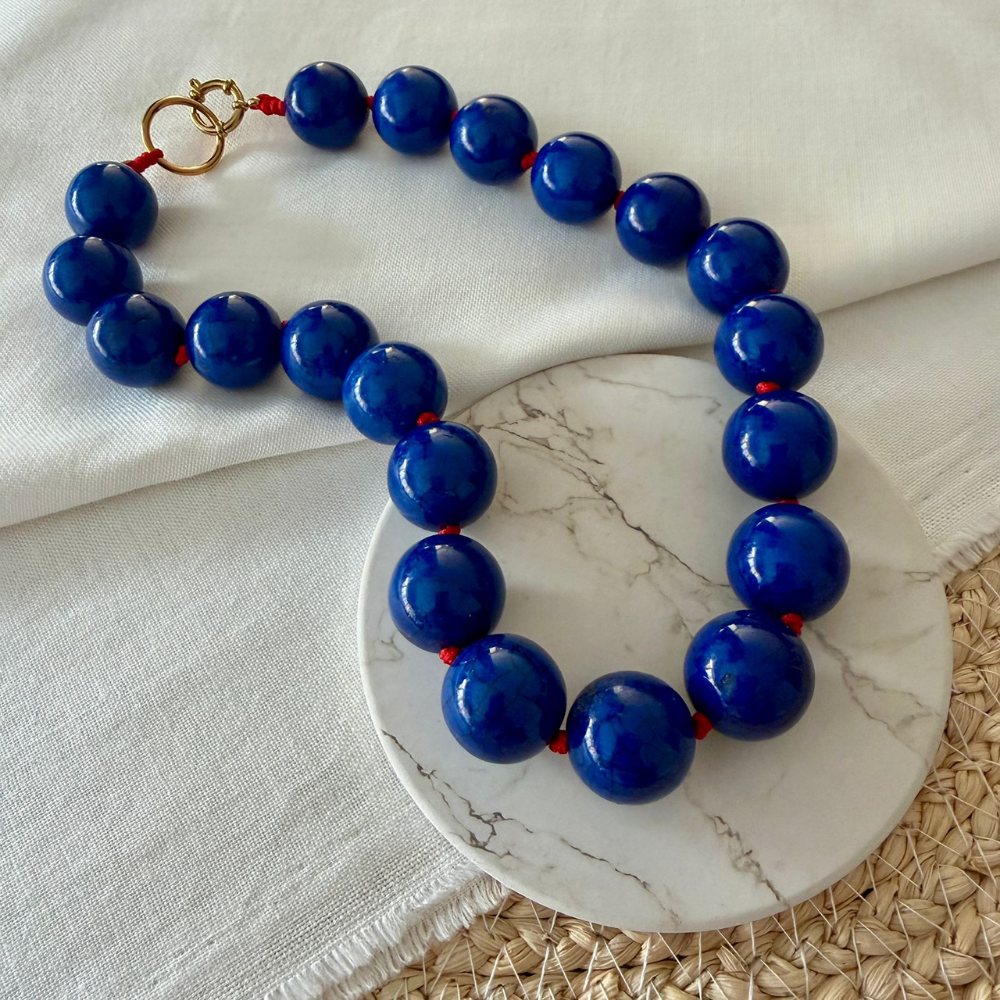Collar Esferas Piedras Naturales
