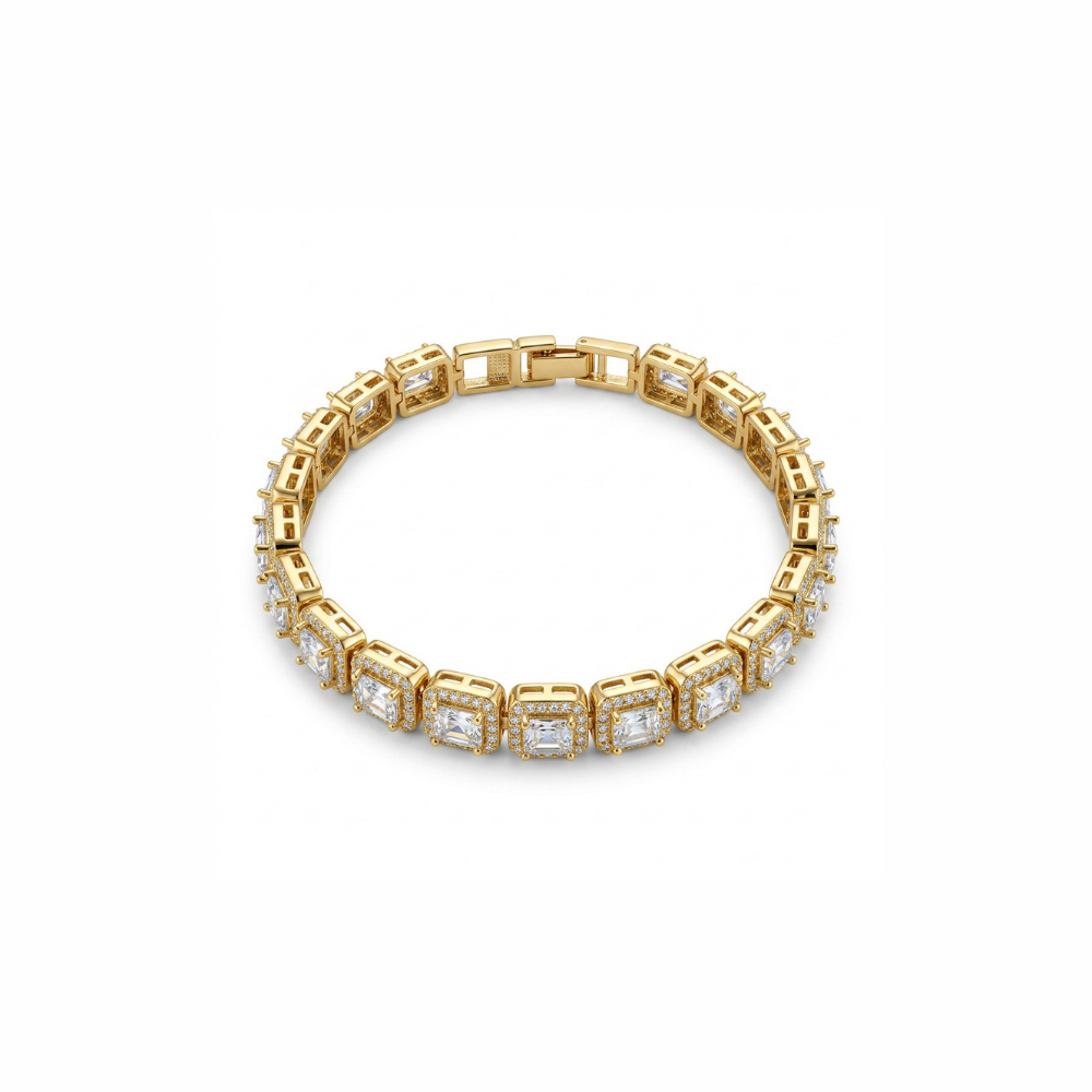 Pulsera Baguette Microcircones