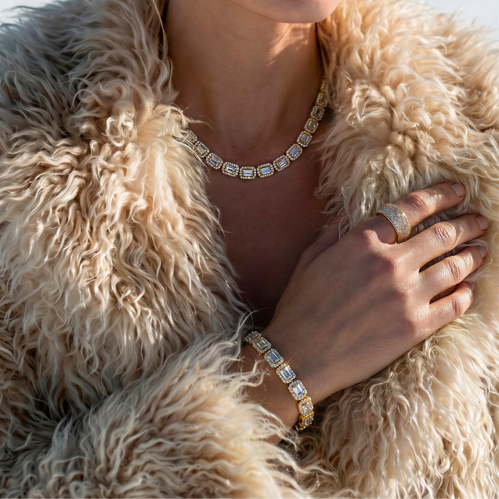 Pulsera Baguette Microcircones