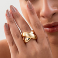 Anillo X Liso Mate