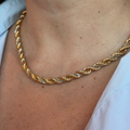 Choker Cordón Duo Metales