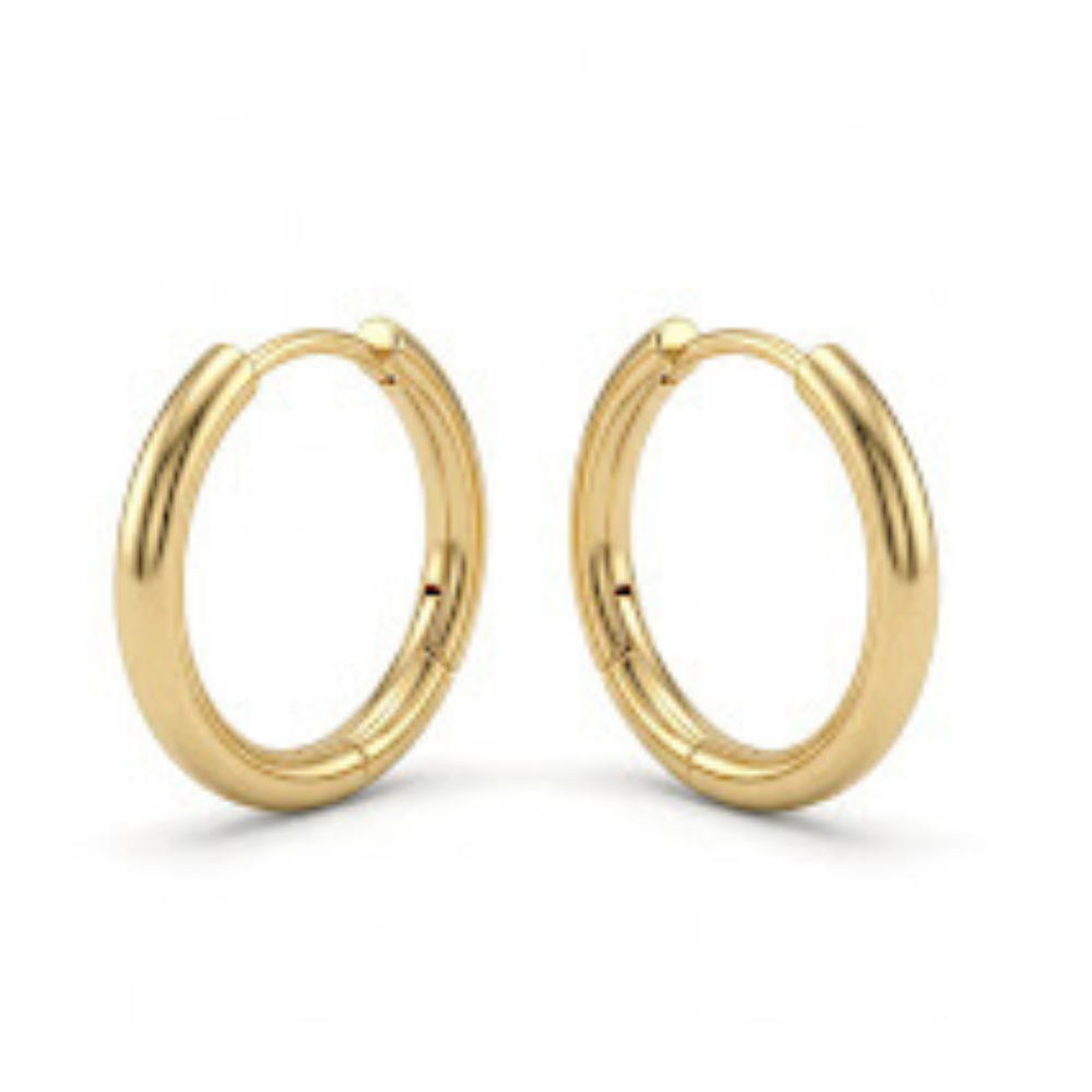 Argollas Medianas Lisa Oro