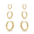 Trio Argollas Oro Liso