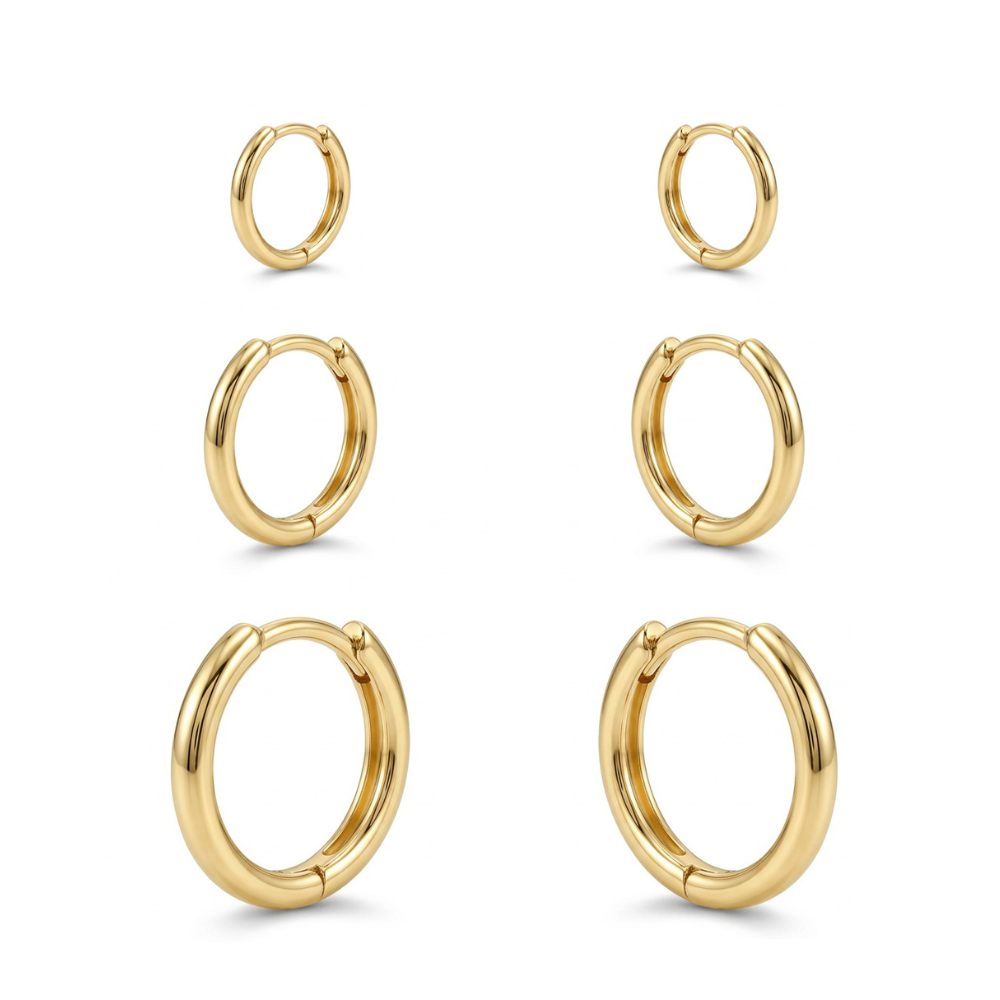 Trio Argollas Oro Liso