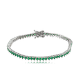 Pulsera Tenis Verde Esmeralda