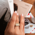 Anillo Ajustable Cuadrado Microcircones