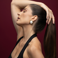 Arete Cuadrado Perla