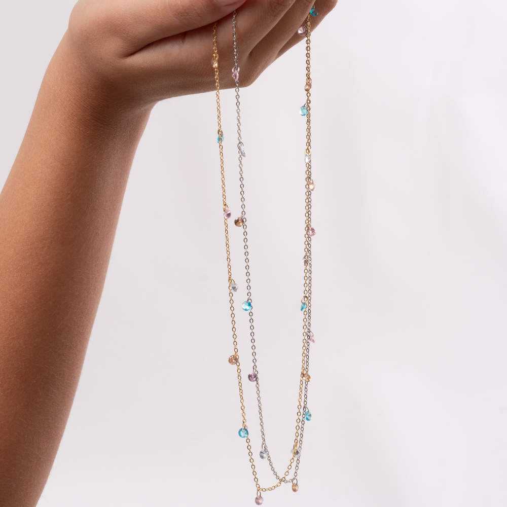 Choker Cristales Pastel