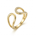 Anillo Oval Microcircones Ajustable