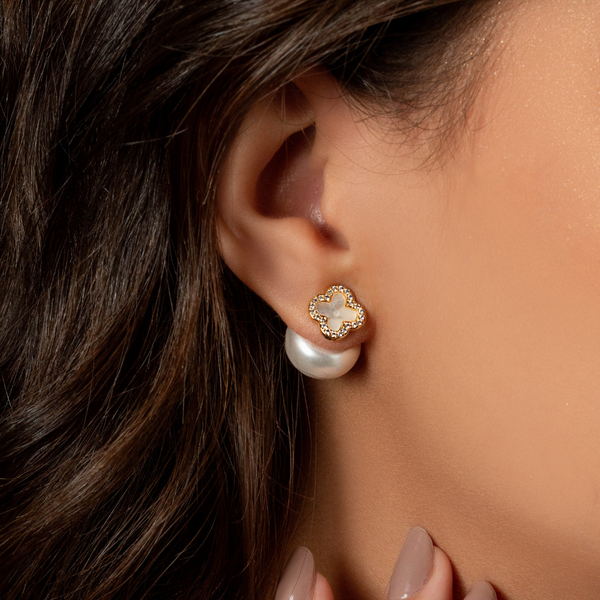 Earjacket Perla Trebol