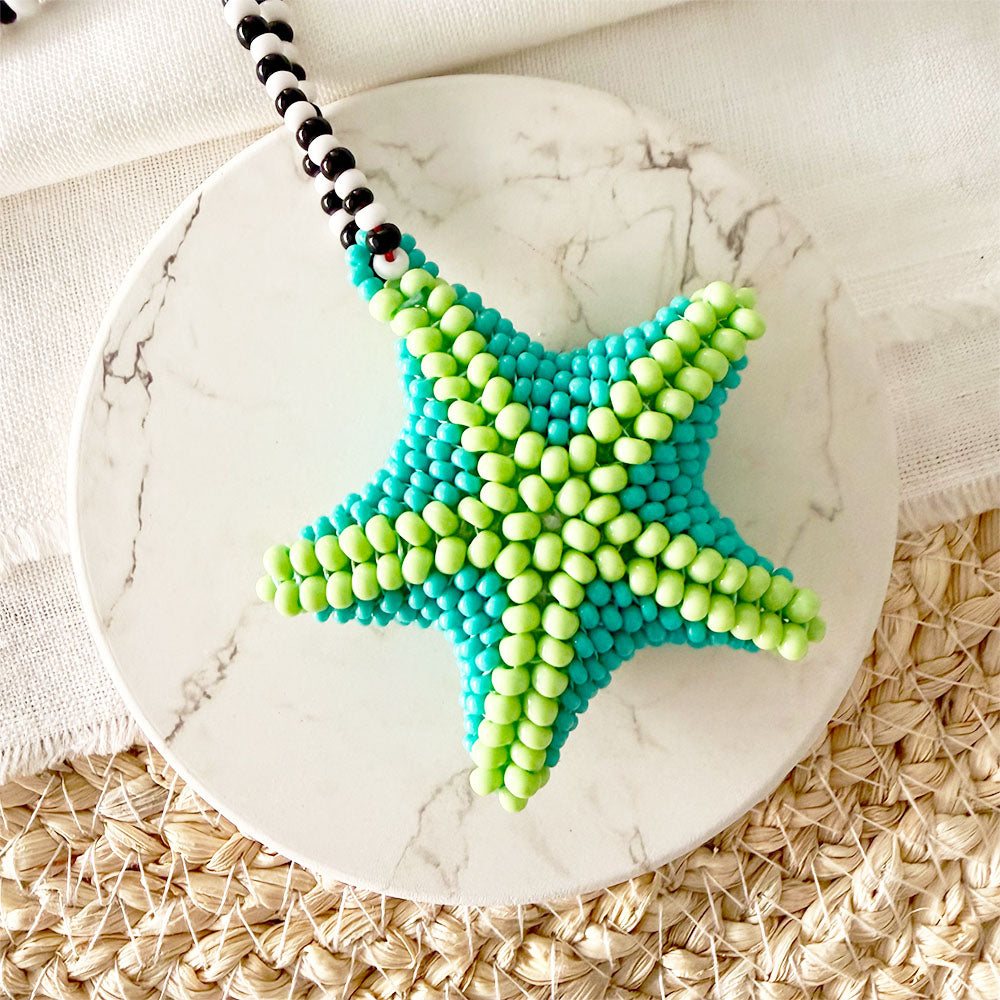 Collar estrella azul