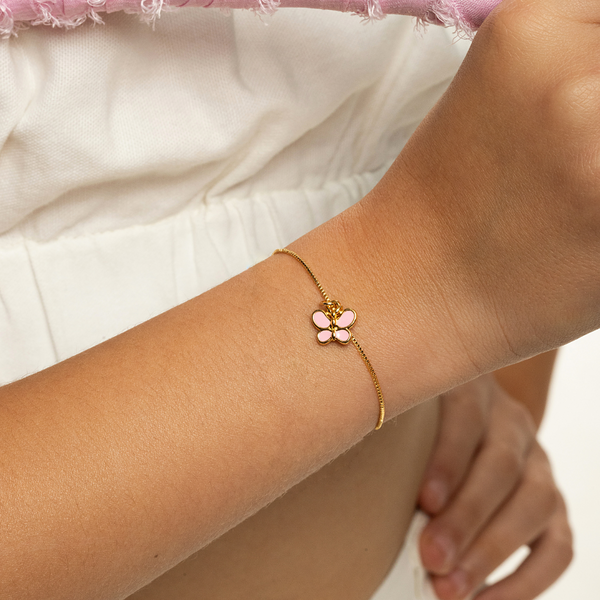 Pulsera Mariposa Rosa