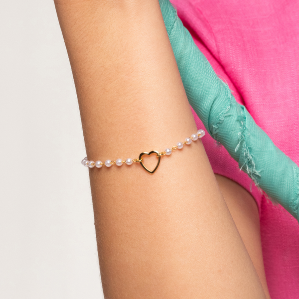 Pulsera Perlitas Corazón