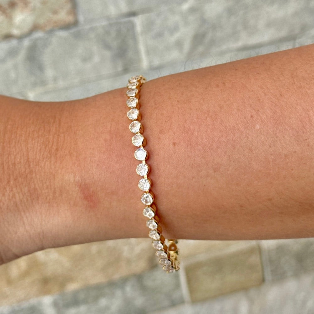 Pulsera tejido circón