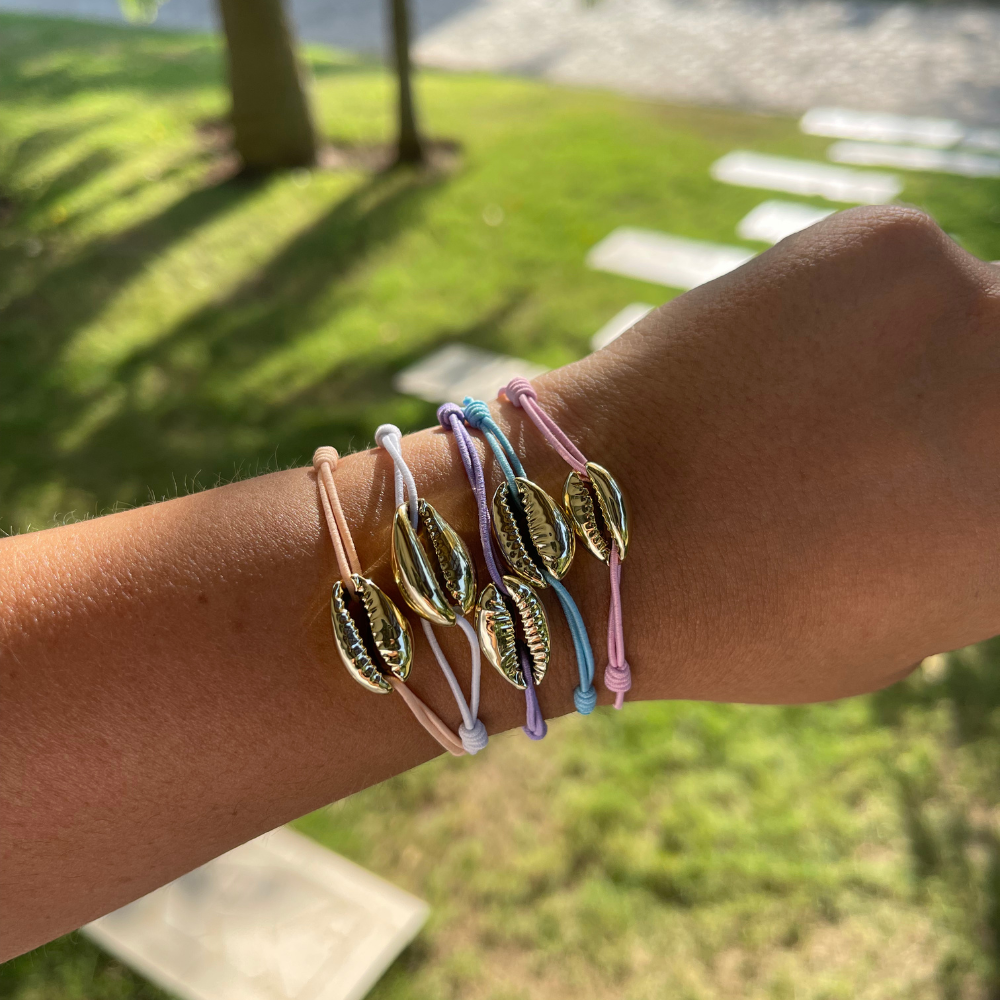 Set Pulseras Conchitas Pasteles