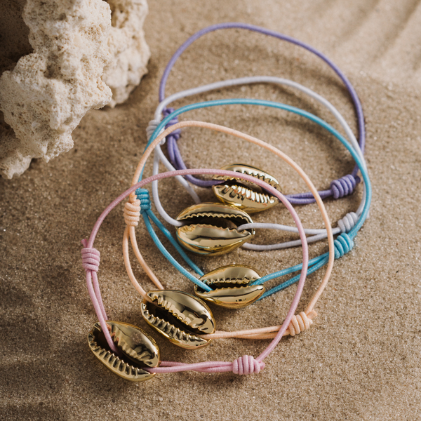 Set Pulseras Conchitas Pasteles