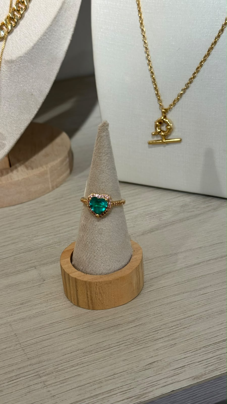Anillo Corazon Piedra